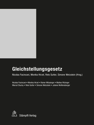 cover image of Gleichstellungsgesetz (GlG)